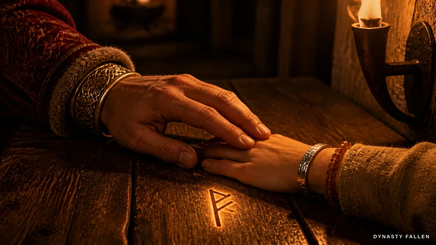 An extreme close‑up fixates on a male hand resting on the ca.