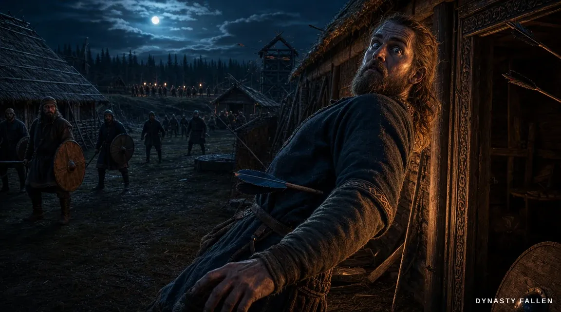 A medium‑distance view captures a Norse crewman in period‑ac.