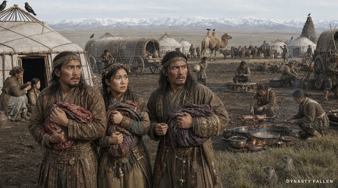 Massagetae traders return into the encampment, foreign silk still gripped in their fists.