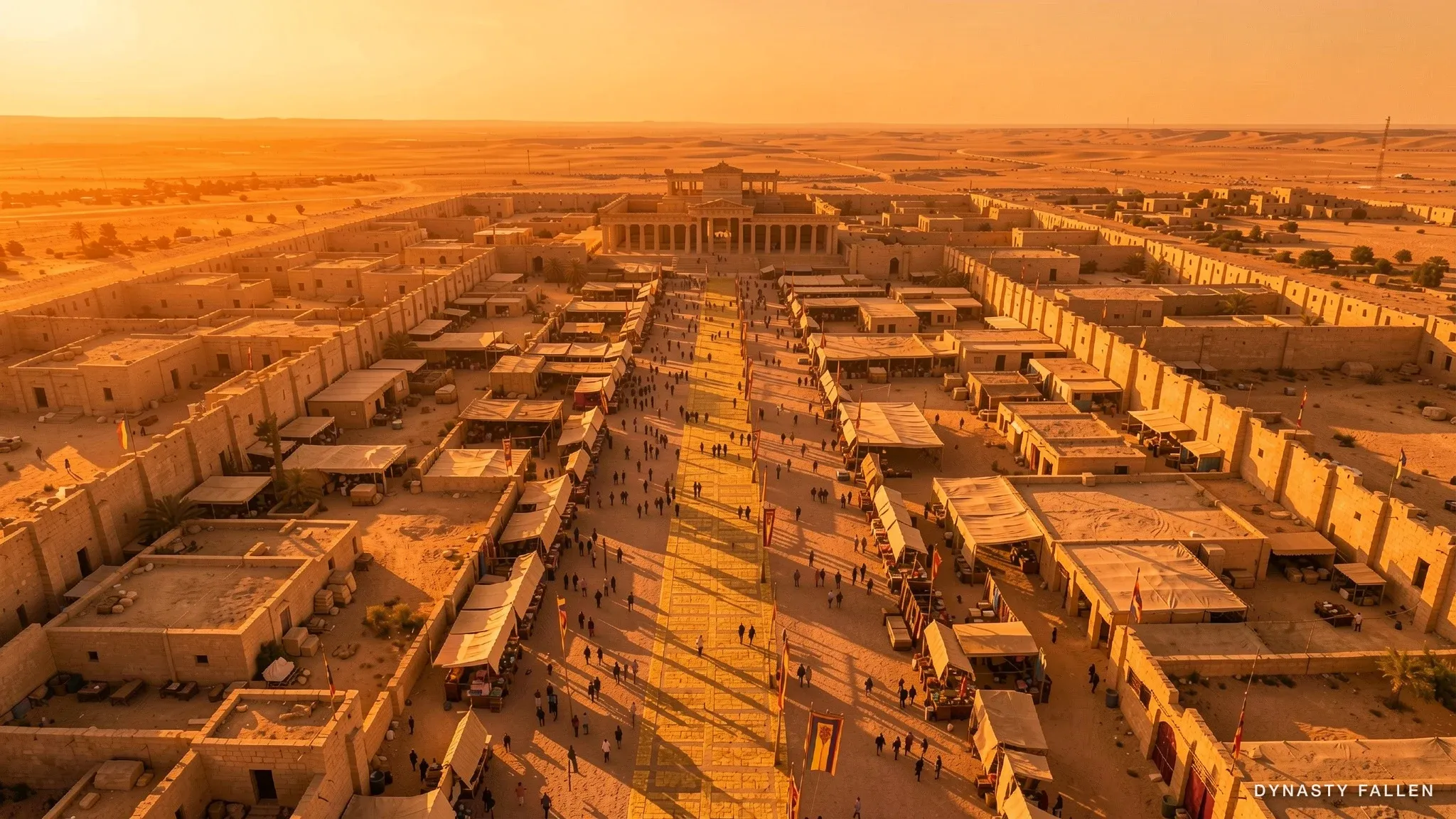 Aerial view of the city of Palmyra at its maximum power.